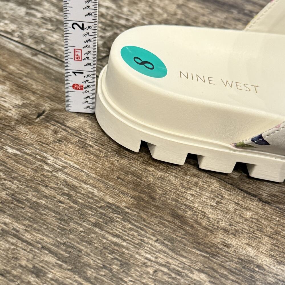 Nine West Shoes Womens Size 8 Double Buckle Slide Sandals Floral Summer NEW - Picture 7 of 11
